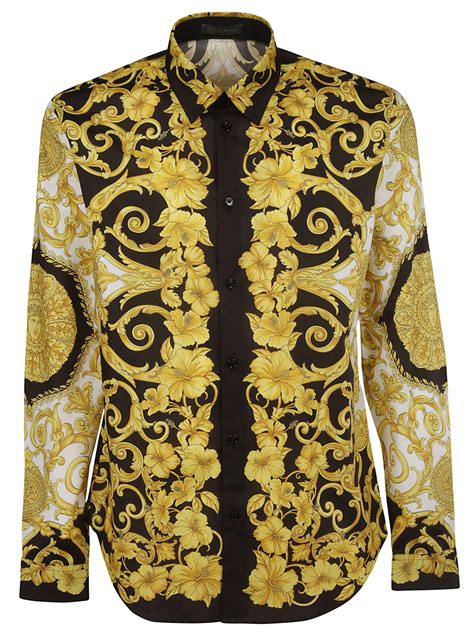 versace floral t shirt|Versace long sleeve shirts women's.